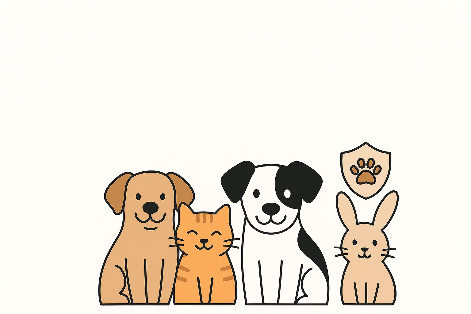 Happy dogs, cats, and pets with insurance protection - compare pet insurance in Canada